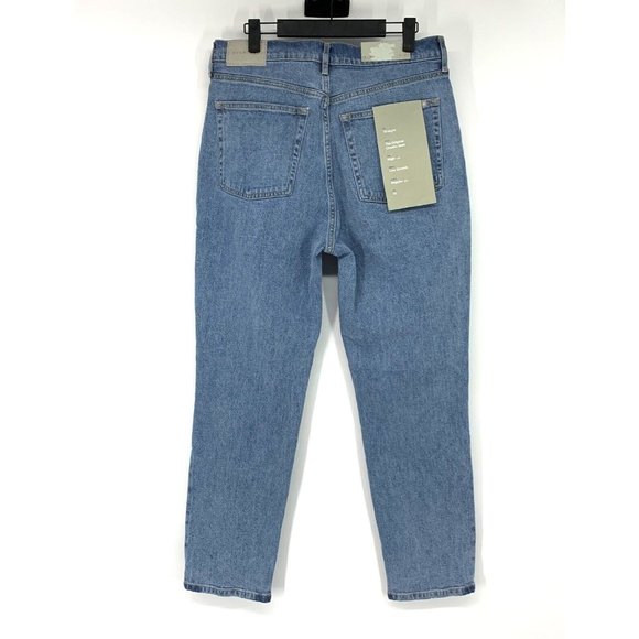 Everlane Jeans Original Cheeky High Rise Blue Denim Straight - Picture 7 of 12